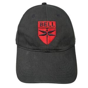 Bell Helicopter Strapback Baseball Cap Black One Size Adjustable Embroidered
